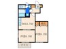 サザンヒルズ　Ａ棟 2DKの間取り