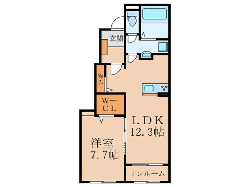 間取図 エヴァーグリーン直江Ａ