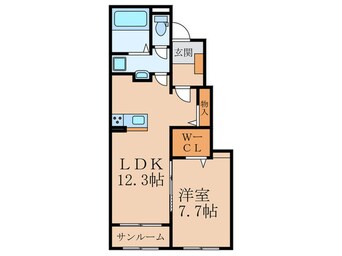 間取図 エヴァーグリーン直江Ｂ