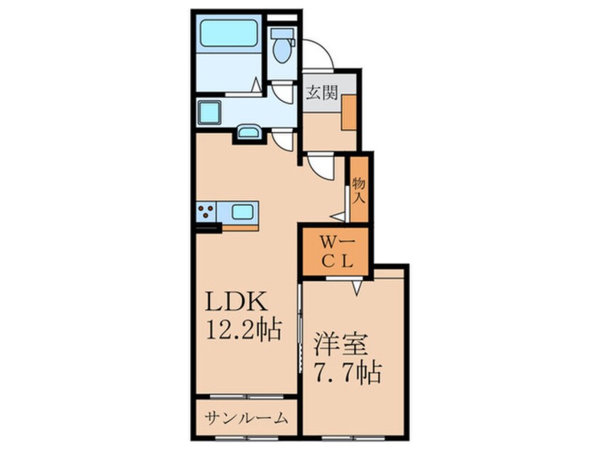 間取図 エヴァーグリーン直江Ｂ