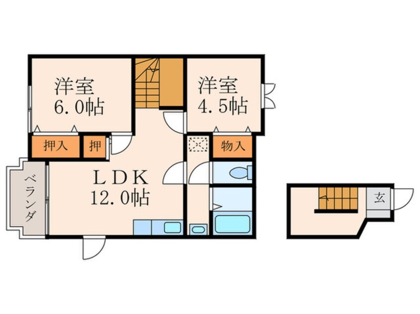 間取図 カ－サ徳光Ａ棟