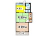 中須アパート３号棟 2Kの間取り