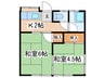 明玉荘 2Kの間取り
