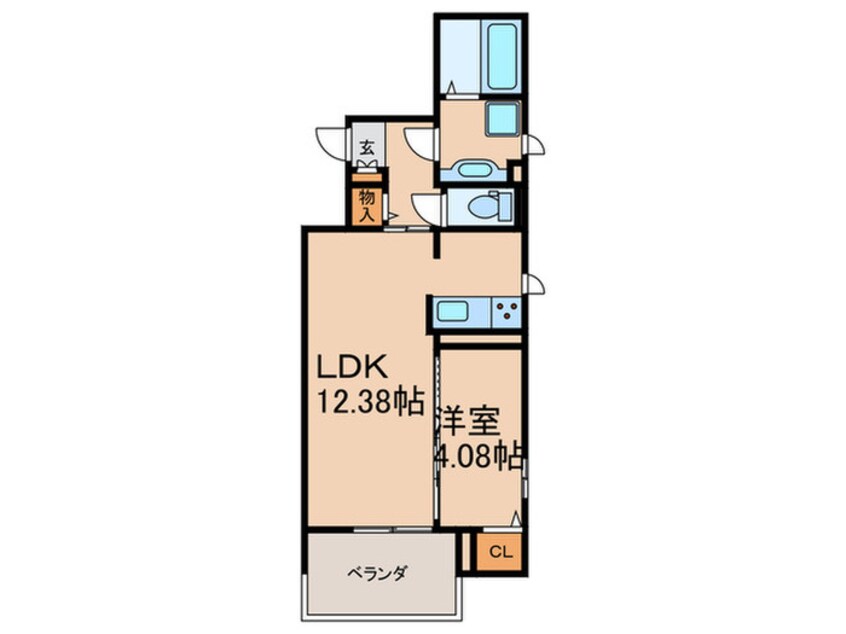 間取図 アルカンジュ東合川