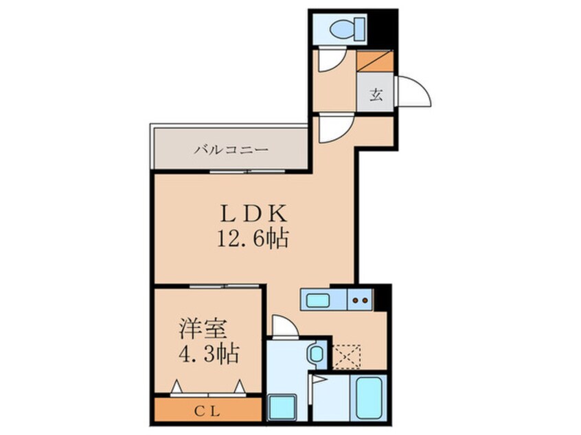 間取図 クレアトゥール黒崎西