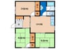 若宮4丁目貸家2 3DKの間取り