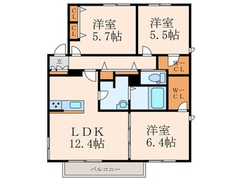 間取図 ポルトボヌール黒原