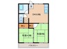 楠ヶ台荘 2DKの間取り