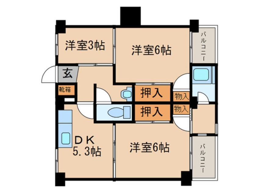 間取図 ビレッジハウス萩原1号棟