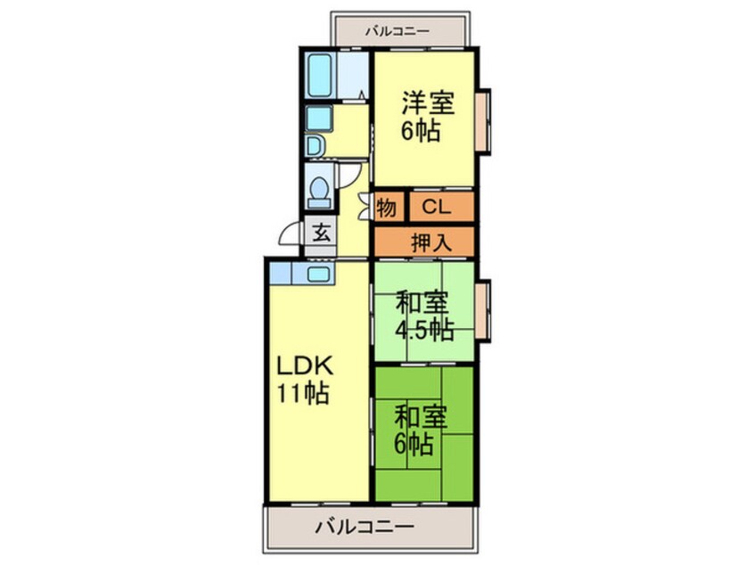 間取図 エクセレントフジ