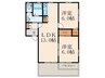 パルティールⅠ 2LDKの間取り