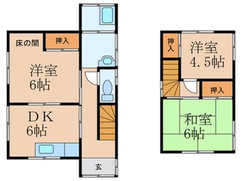 間取図 白川町貸家