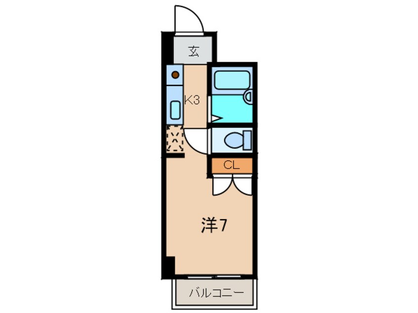 間取図 Ｋ－２西小倉ビル