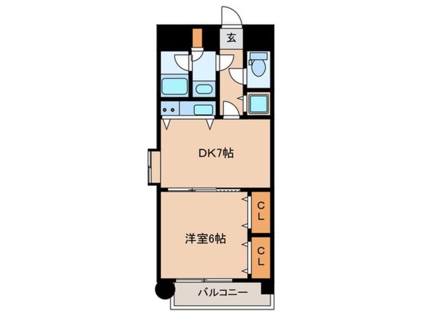 間取図 ｴｽﾃｰﾄﾓｱ姪浜(802)