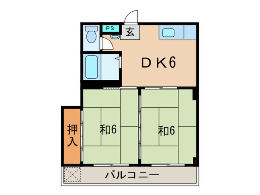 間取図 メインライフ富野