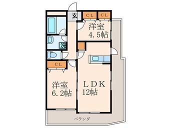 間取図 ラフィーネ小倉