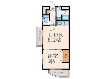 間取図 ラフィーネ小倉