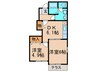 アヴニール遠賀Ｃ 2DKの間取り