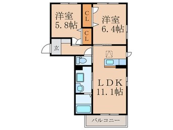 間取図 ビューテラス山王A