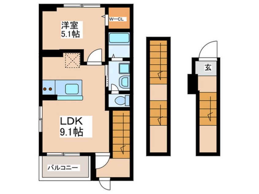 間取図 フラテッリ　Ｓ