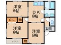 グリ－ンハイツＡの間取図