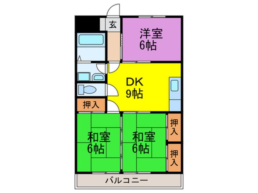 間取図 大産桜ヶ丘第２ビル