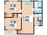グリ－ンハイツＢ 2LDKの間取り
