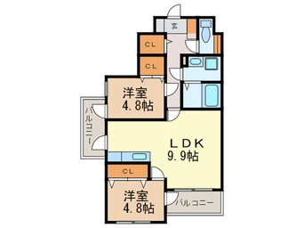 間取図 ベルメゾン高宮通り