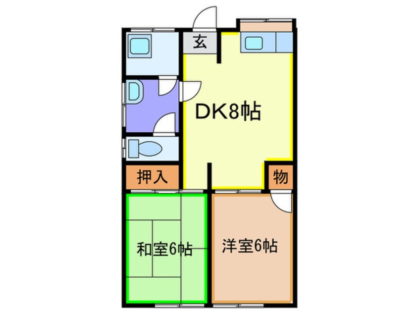 間取図 中山アパ－ト