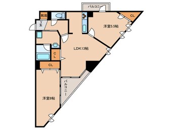 間取図 ピュアライフ砂津ビル