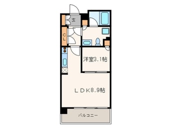 間取図 パークアクシス六本松