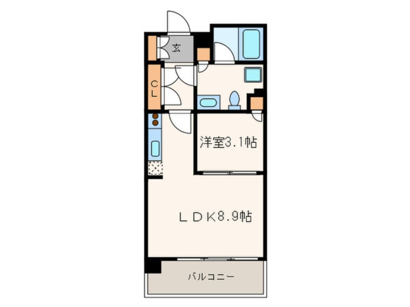 間取図 パークアクシス六本松