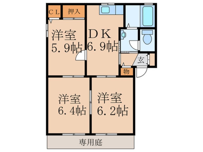 間取図 リセス・ヴィレッジＡ