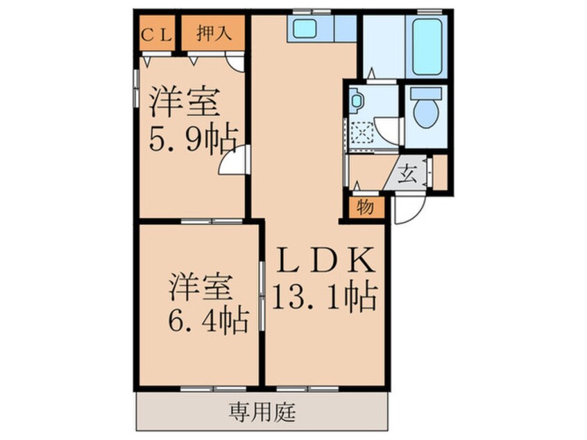 間取図 リセス・ヴィレッジＡ