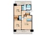 ALFACIO SOUTHE FONTE(605) 2LDKの間取り