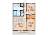 シベール太郎丸 2LDKの間取り