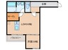 クレシア苅田 1LDKの間取り