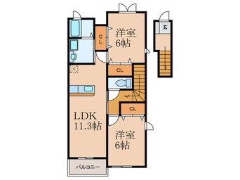 間取図 ウッドクリークテラスＣ棟