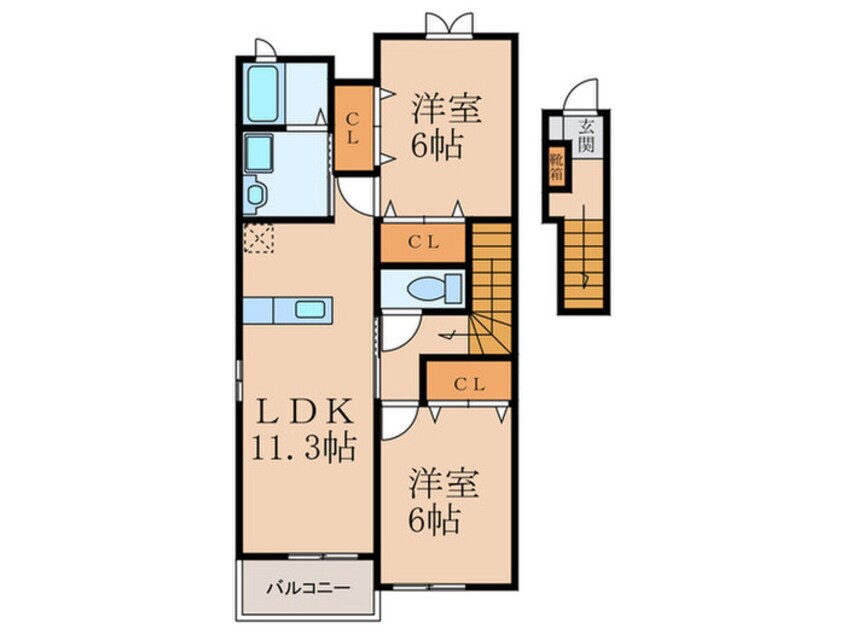 間取図 ウッドクリークテラスＣ棟