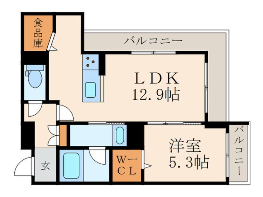 間取図 フルール・ド・ヒサノ