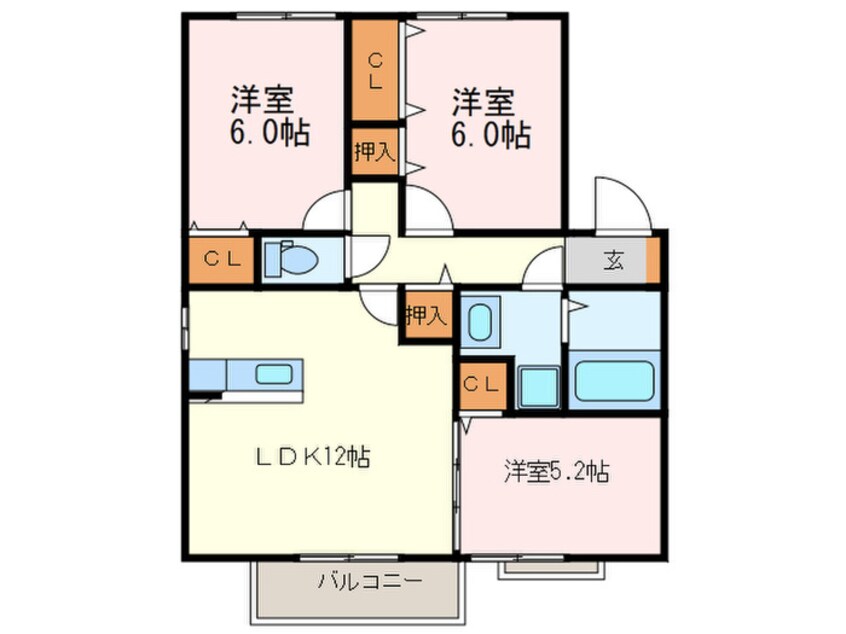 間取図 グランモア三苫Ⅰ