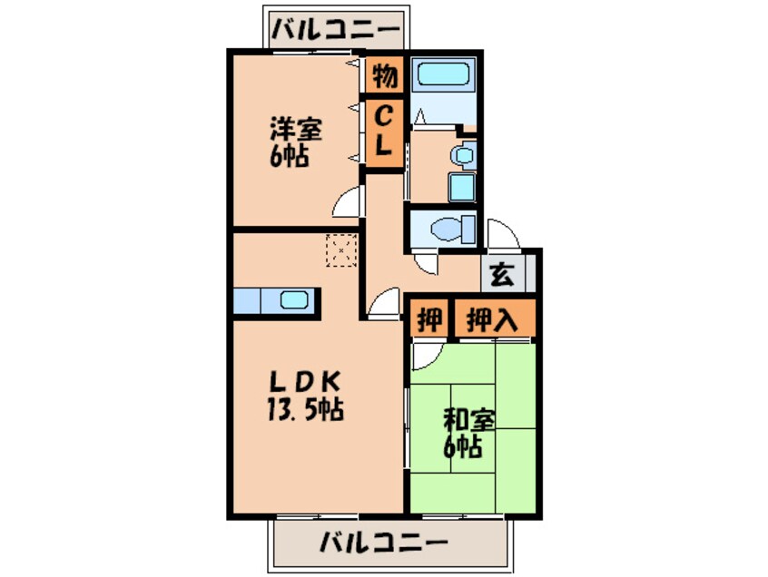 間取図 セジュール白水