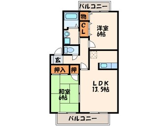 間取図 セジュール白水