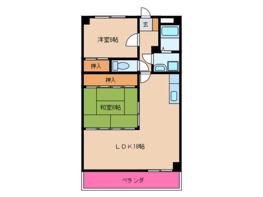 間取図 シャトレ和白丘