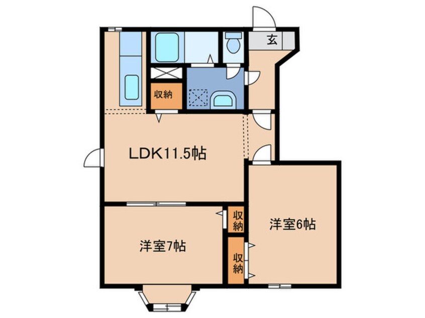 間取図 グランソレイユＣ棟