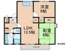 ｴｽﾃｰﾄ津福 2LDKの間取り