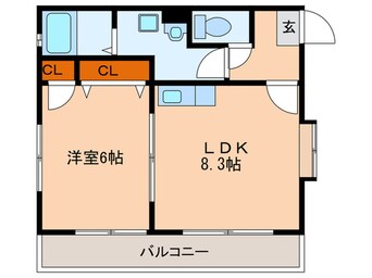 間取図 ル・クラ－ジュ箱崎