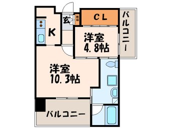 間取図 リアンシエルブルー東比恵