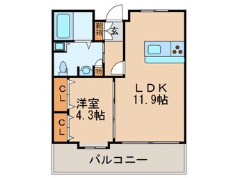 間取図 リアンシエルブルー東比恵