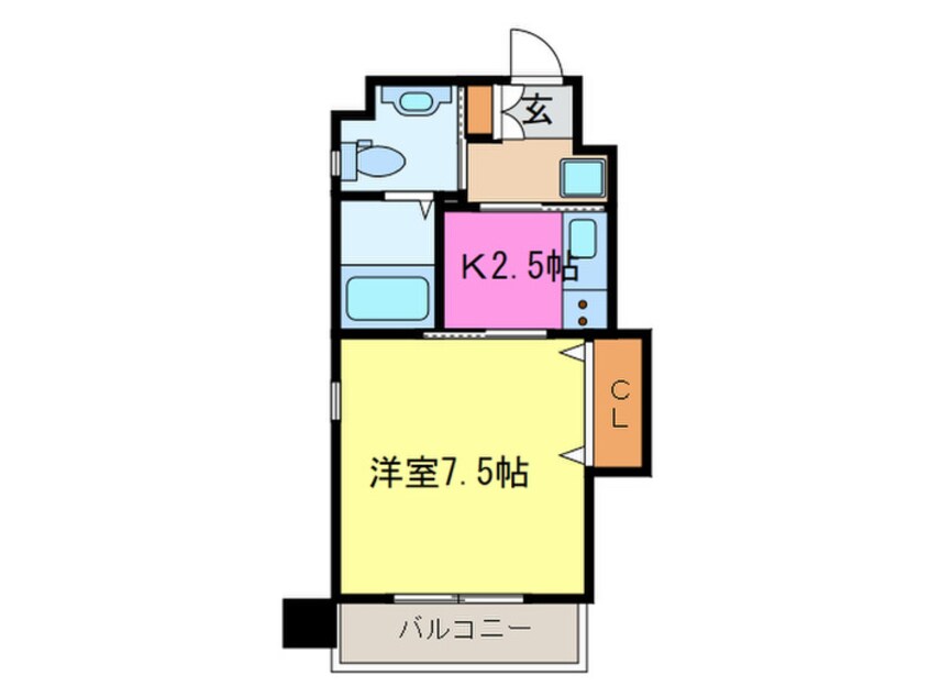 間取図 古船場ﾀｶﾔｺｰﾎﾟﾚｰｼｮﾝﾋﾞﾙ